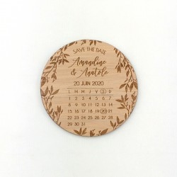 magnet save the date en bois