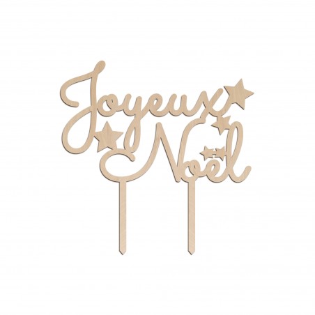 Cake topper joyeux Noel étoiles