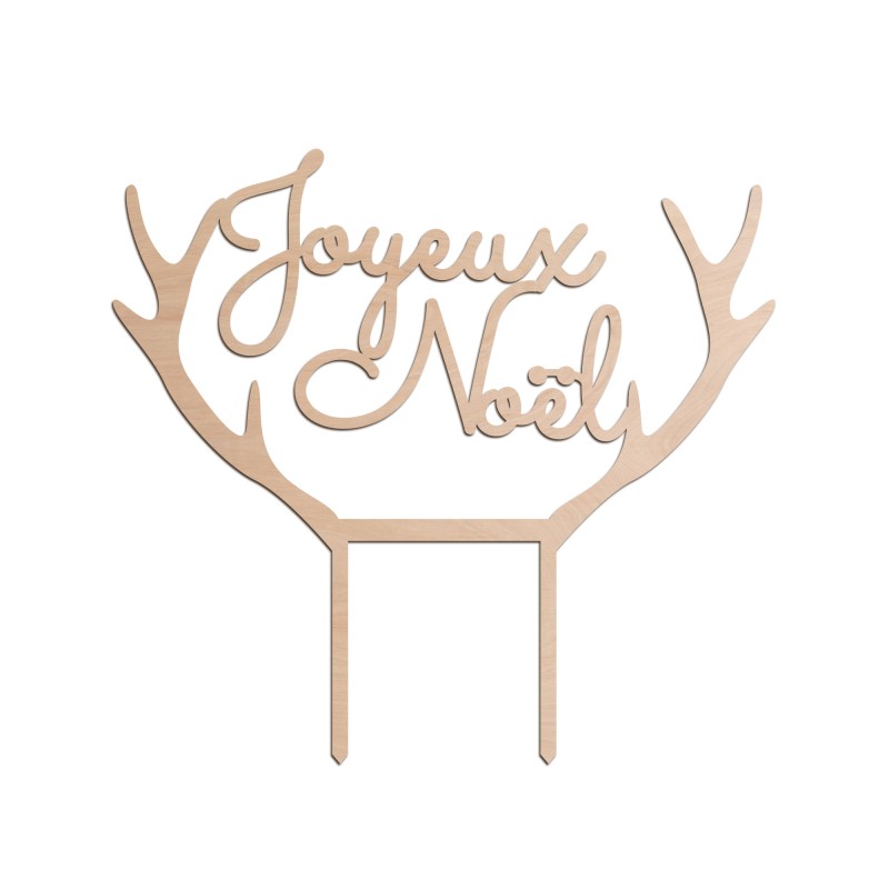 Bois de cerf - joyeux Noël - Décorations de Noël personnalisées - Poppiz Fab