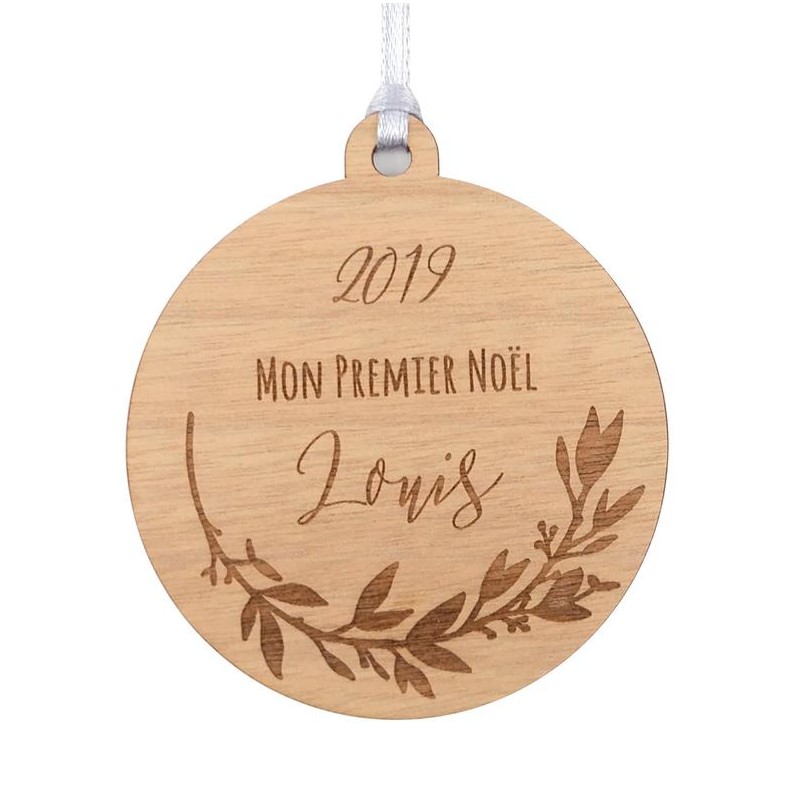 boule noel personnalisé champetre végétal