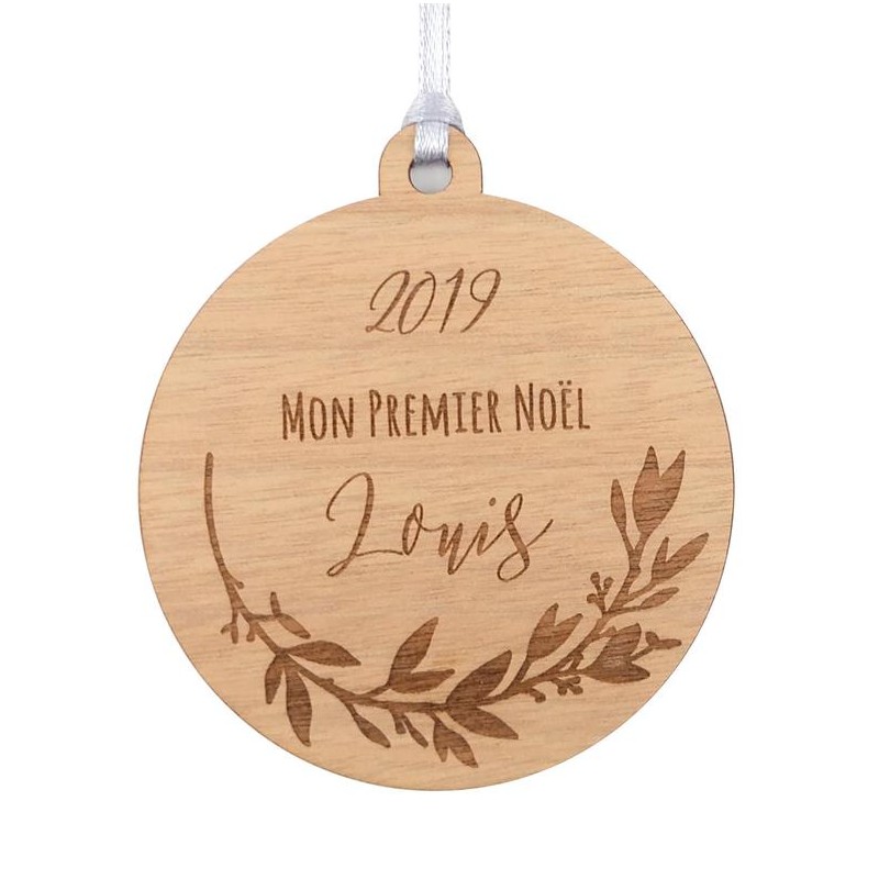 boule noel personnalisé champetre végétal