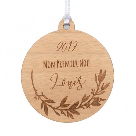 boule noel personnalisé champetre végétal