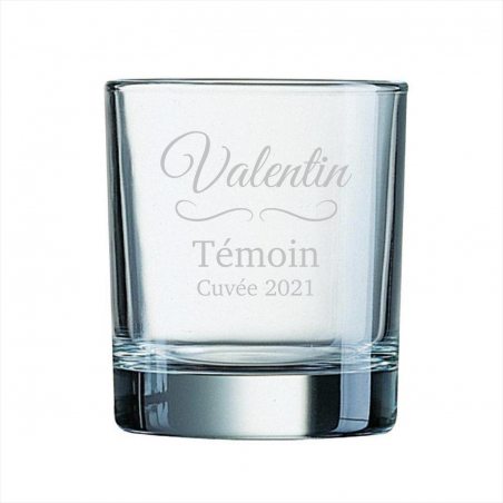 verre gravé témoin mariage