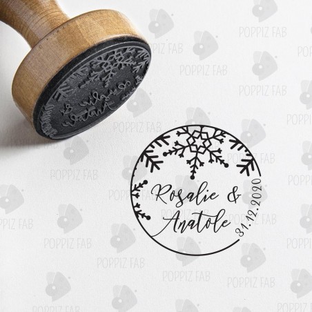 Hexa Save the date - Tampons de mariage personnalisés - Poppiz Fab