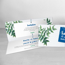 faire-part mariage jardin chic rectangle