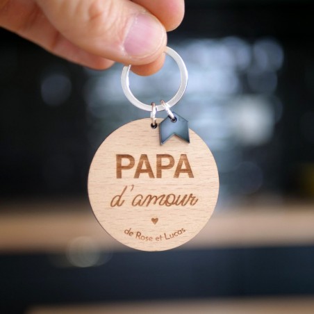 porte-clés rond fête des pères
