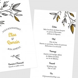 Menu de mariage thème provençal