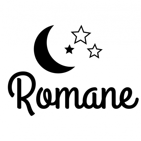 sticker personnalisé prénom lune et étoile sticker personnalisé prénom lune et étoile