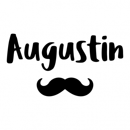 Sticker personnalisé prénom moustache Sticker personnalisé prénom moustache