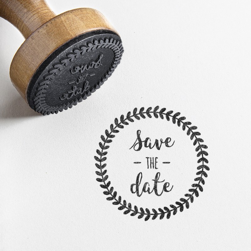 Hexa Save the date - Tampons de mariage personnalisés - Poppiz Fab