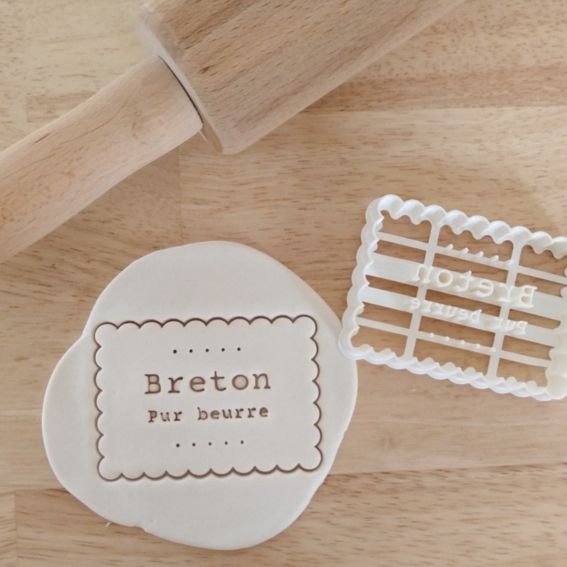Breton pur beurre - Emporte-pièce personnalisé pour biscuits - Poppiz Fab