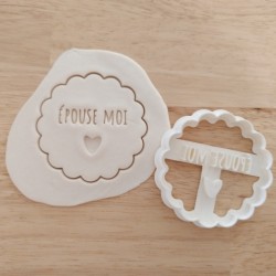 Emporte pièce biscuit mariage épouse moi coeur cookie cutter